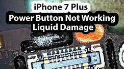 iPhone 7+ Plus Power Button stopped working-- Corroded filters and liquid damage