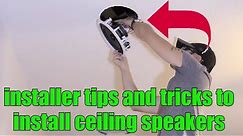 How to install flush mount speakers in ceiling dry wall