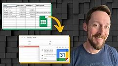 Google Sheets - Use Apps Script to Create All Day Calendar Events