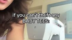 FULL TUT ON YT: simply siena : i love a baby tee upcycle thrift any shirt to turn into a baby tee! #upcycling #babytees #2000s #thriftflip