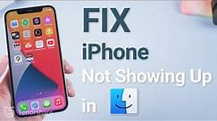 Top 8 Ways Fix iPhone Not Showing up in Finder