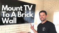How To Mount A TV in a Brick Wall. Hang a TV on Concrete.
