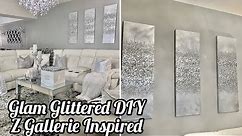 Z GALLERIE INSPIRED DIY GLITTER WALL ART BEST INEXPENSIVE GLAM DIY