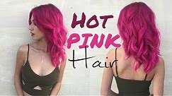 How to: HOT PINK HAIR w/ Dark Roots | Stella