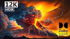 EXPLOSIVE COLORS | 12K ULTRA HD HDR (LAVA IN 120 FPS)