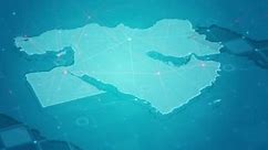Middle East Map Digital Cyber Background