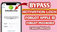 Bypass Activate Lock Forgot Apple ID and Password | ALL iOS Supported 100% Work