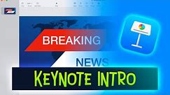 Breaking News Opening Intro Keynote Tutorial and Template