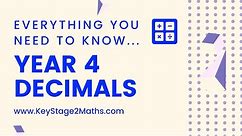 Year 4 Decimals - everything you need to know!