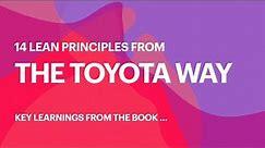 14 Lean Manufacturing Principles in 'The Toyota Way' - in English