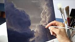 How to paint clouds - realistic storm cloud painting tutorial