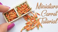 Miniature Carrot Tutorial-Polymer Clay (Veggie 1)