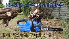 The Kobalt 40V 14" Chainsaw.