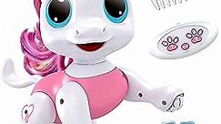 Power Your Fun Robo Pets Toy for Girls and Boys - Remote Control Toy with Interactive Hand Motion Gestures, STEM Program Treats, Walking and Dancing Robot Unicorn Kids (Pink)