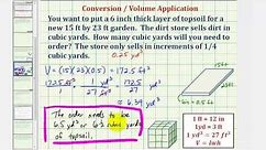 Ex: Volume Conversion to Determine the Number of Cubic Yards of Soil Needed