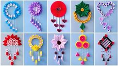10 Unique Flower Wall Hanging / Quick Paper Craft For Home Decoration Easy Wall Mate DIY Wall Decor