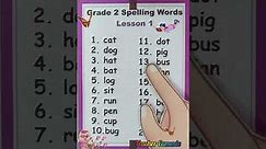 Grade 2 Spelling Words Lesson 1