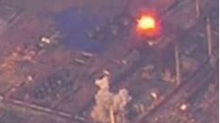 Chemical plant targeted in Avdiivka, Ukraine