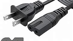 Chanzon 10ft Vizio Power Cord 7A 125v for Vizio D-E-M-Series HDTV Smart LED Sharp LCD TV Sony PS1 (2 Prong NEMA-1-15P IEC320-C7 Plug) 2Slot Universal Replacement Wall Polarized AC Cable(UL Listed)