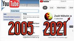 Evolution Of YouTube (2005 - 2021)