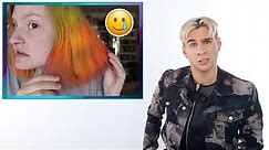 Hairdresser Reacts To People Dying Their Hair Bright Orange