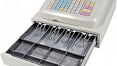 Cash Register, Pos System Electronic Cash Registers with 3 Bill 8 Coin Cash Box and Thermal Printer, 48-Keys LED Display Multi-Function Cash Register for Small Businesses/Stores/Shop/Retail/Restaurant