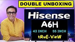 Hisense A6H TV Double Unboxing 🔥 Best TV in India 2022 ⚡ Best 43 Inch 4K TV