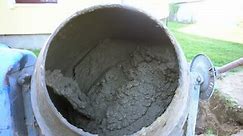 Concrete Mixer Mixes The Mortar.