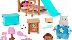 Lil Woodzeez Li'l Woodzeez Bunk Bed Bedroom Set – Animal Figurines – Dollhouse Furniture – Kids 3 Years +