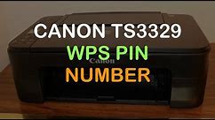 Canon PIXMA TS3329 "WPS PIN" Number for WiFi Connection review.
