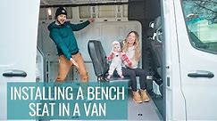 installing bench seat in a van and our new van layout plans