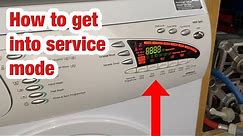 Hotpoint Ultima Extra WMA64 || How to get into service mode on a hotpoint WMA Ultima