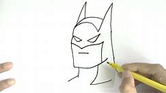 How to draw Batman in easy steps for children, kids, beginners