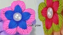❤Superb Woolen Flower Making || Trick Using Hair Comb ||