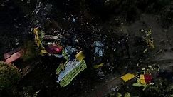 Drone shows scene of fatal firefighting plane crash on Evia