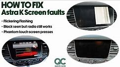 Vauxhall Astra K screen - How to fix and replace a faulty, flickering, broken Navi display
