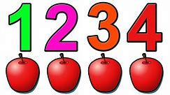 "Counting Apples" - Education for Children and Babies, Kids Learn to Count Numbers 1234