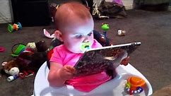 9 Month Old Baby Using iPad
