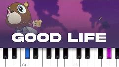 Kanye West - Good Life ft T-Pain (piano tutorial)