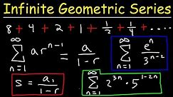 Finding The Sum of an Infinite Geometric Series