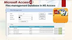How to store and open ANY PC Files in Microsoft Access