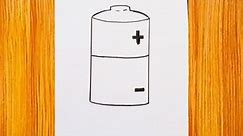 Learn how to draw a BATTERY for kids