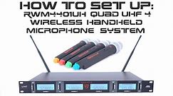 How to set up Your Rockville RWM4401UH 4-channel Wireless UHF Microphone System (Full Walkthrough!)