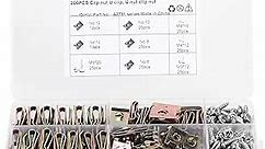 U Type Clips and Nuts, Car U Clips Nuts 6/8/10/12 Assortment Interior Trim Fasteners with Stainless Steel Screws