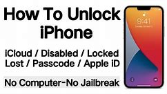 How To Unlock iPhone || Unlock Passcode/iCloud/Disabled/Locked/lost/Apple iD Every iPhone 2024