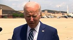Biden falls up stairs after saying both parties need to 'step up'