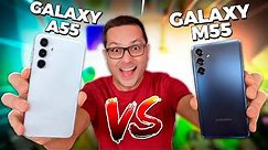 Galaxy A55 vs Galaxy M55! Qual SAMSUNG é o MELHOR na DISPUTA? Comparativo
