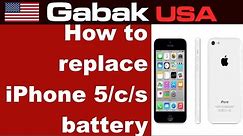 How to replace iPhone 5/c/s battery without heat step by step