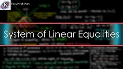 How to Solve a System of Linear Inequalities