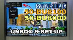 Samsung 50 inches 50BU8100 or 50BU8000, unboxing and set-up